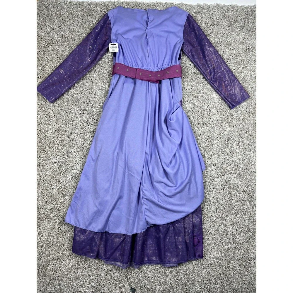 Disney Wish Asha Deluxe Costume Dress Girls Size M 7-8 NWT Purple